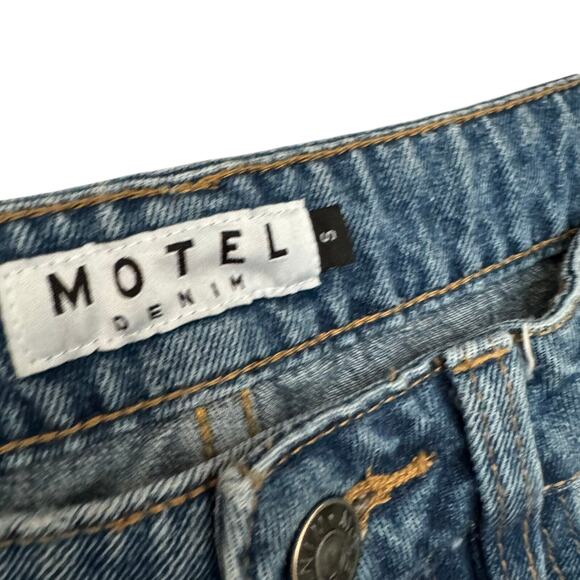 Motel Rocks Cut Out Straight Legs Jeans Medium Wash Women’s size small - Picture 6 of 8